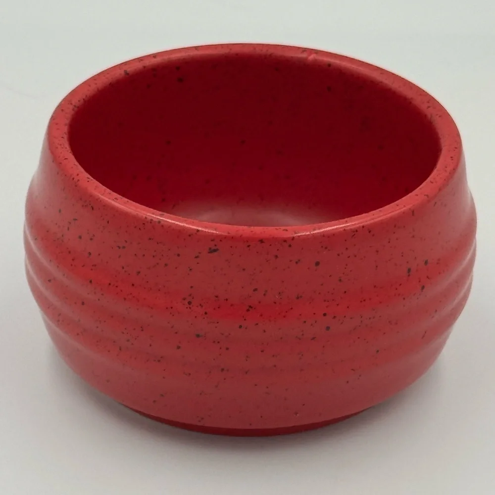 Unbranded Red & Black Speckled Stoneware Bowls Set of 4